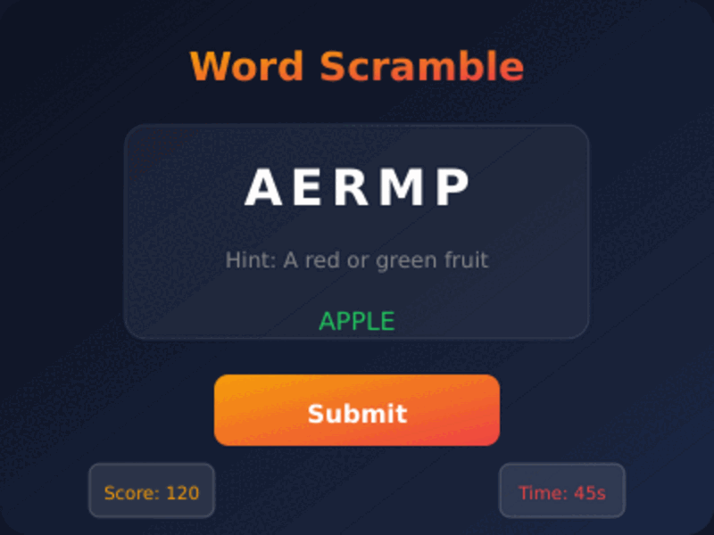 Word Scramble game thumbnail